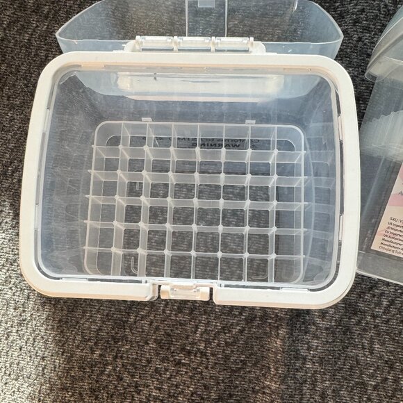 Ohuhu alcohol marker plastic locking storage case holds 48 thin markers w/handle - Picture 3 of 9